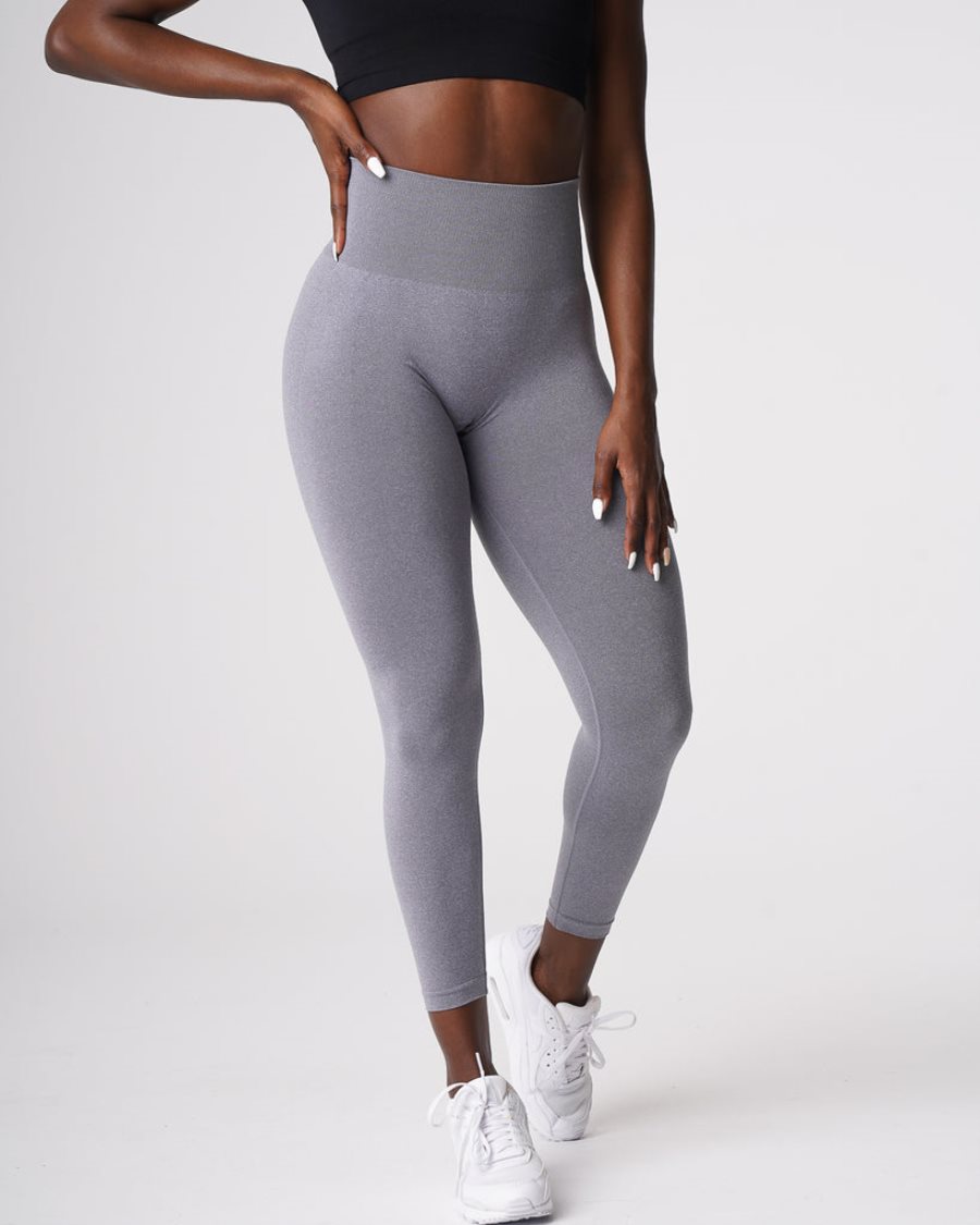 Grey Women's NVGTN Curve Seamless Leggings Dubai | WjEtWKZD