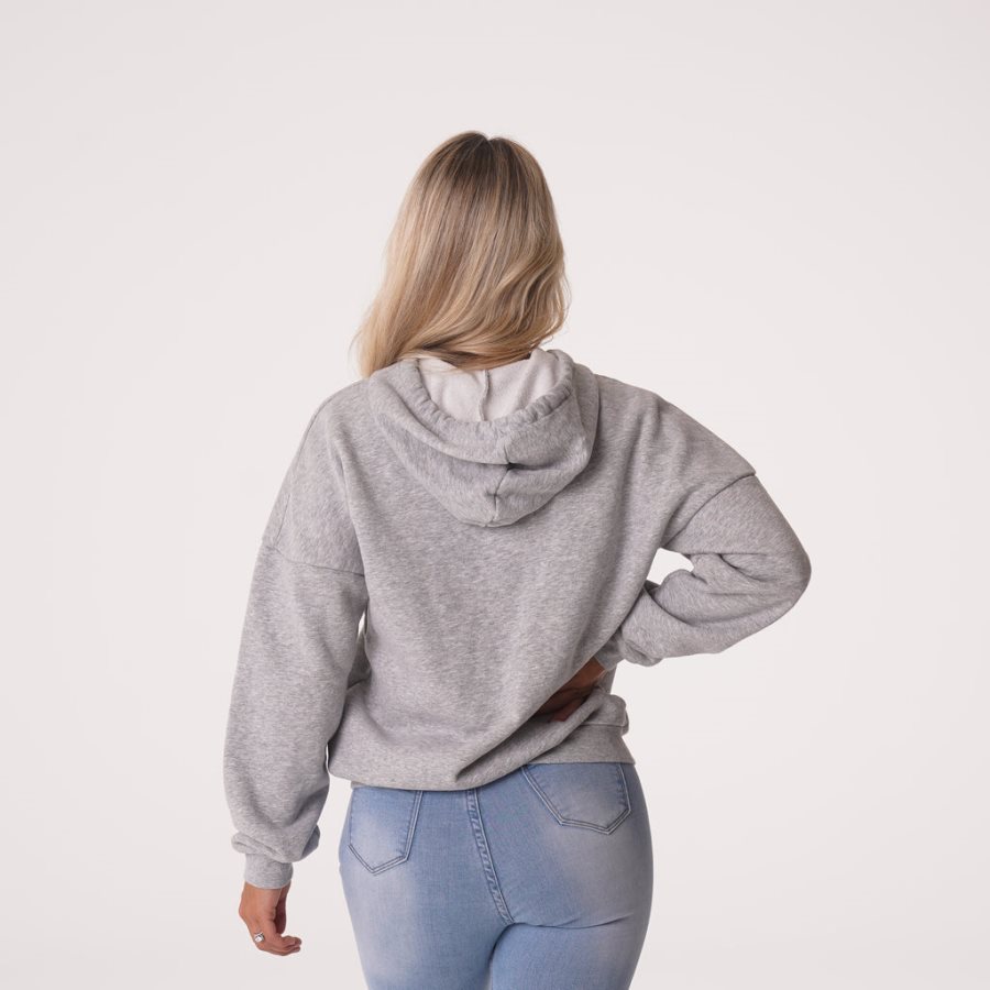 Grey Women's NVGTN Essential Drop Shoulder Hoodie Dubai | hxLZ5NlL