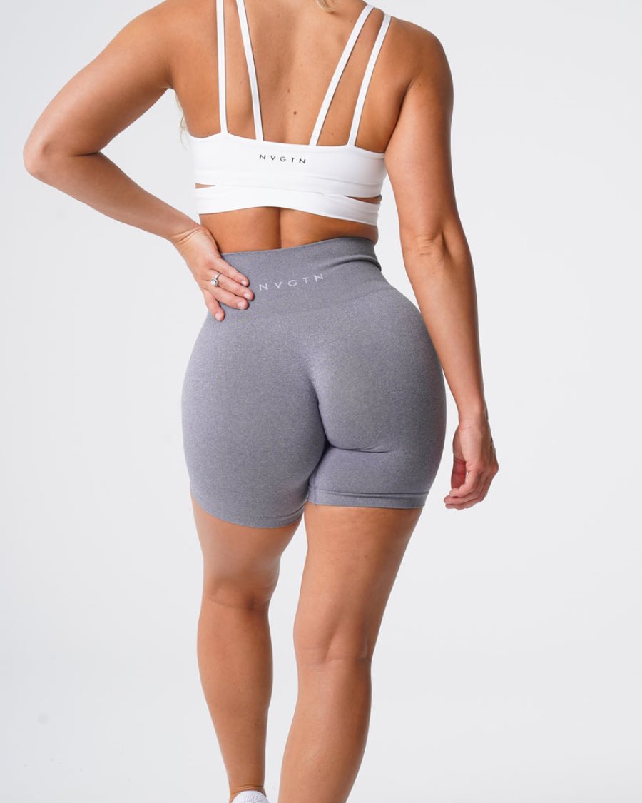 Grey Women's NVGTN Pro Seamless Shorts Dubai | wR3yUimB