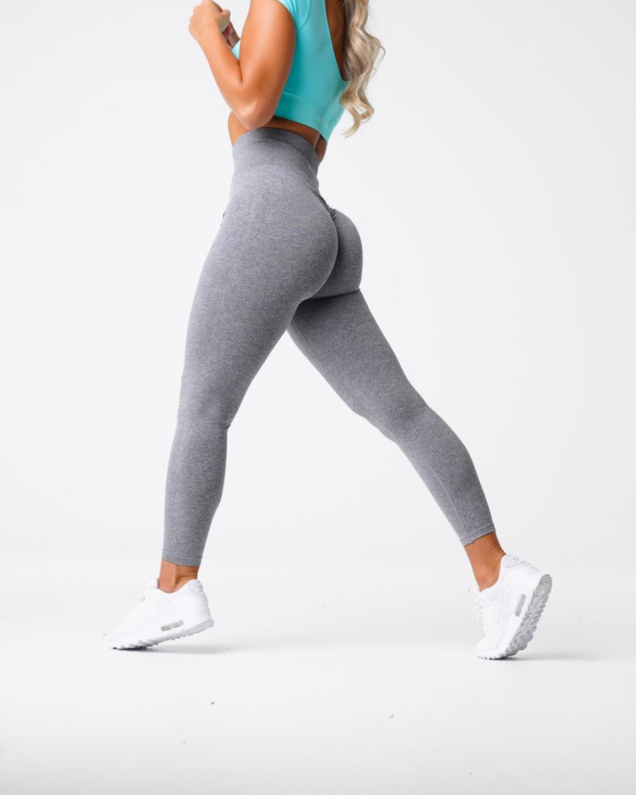 Grey Women's NVGTN Scrunch Seamless Leggings Dubai | Dt2dy9Wp