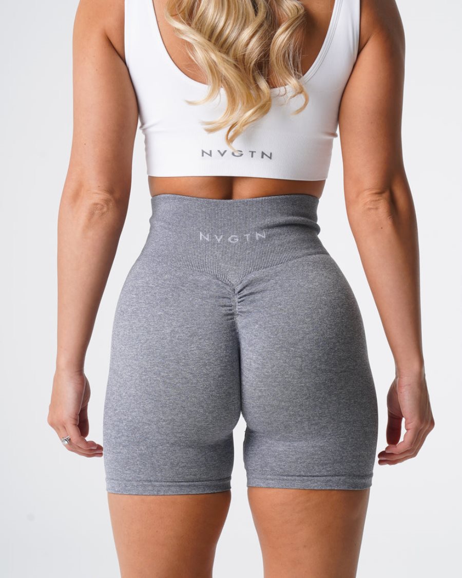 Grey Women's NVGTN Scrunch Seamless Shorts Dubai | vJIMMlYl