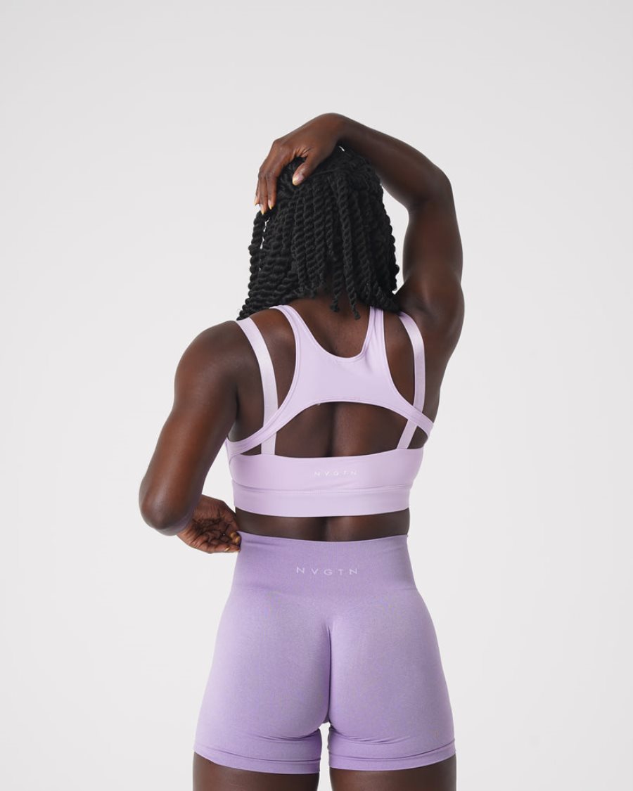 Lavender Women's NVGTN Apex Sports Bra Dubai | Q78BJpG2