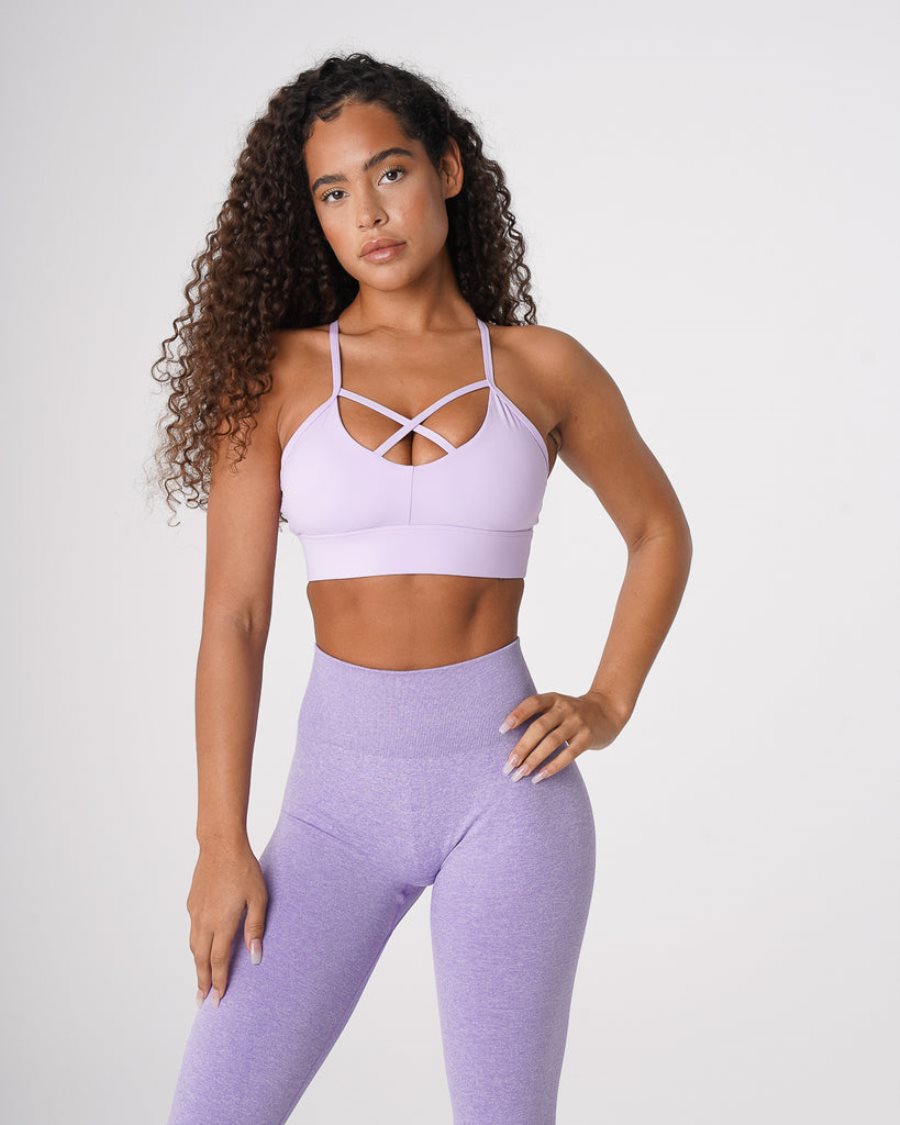 Lavender Women's NVGTN Oasis Sports Bra Dubai | WVlQNXx9