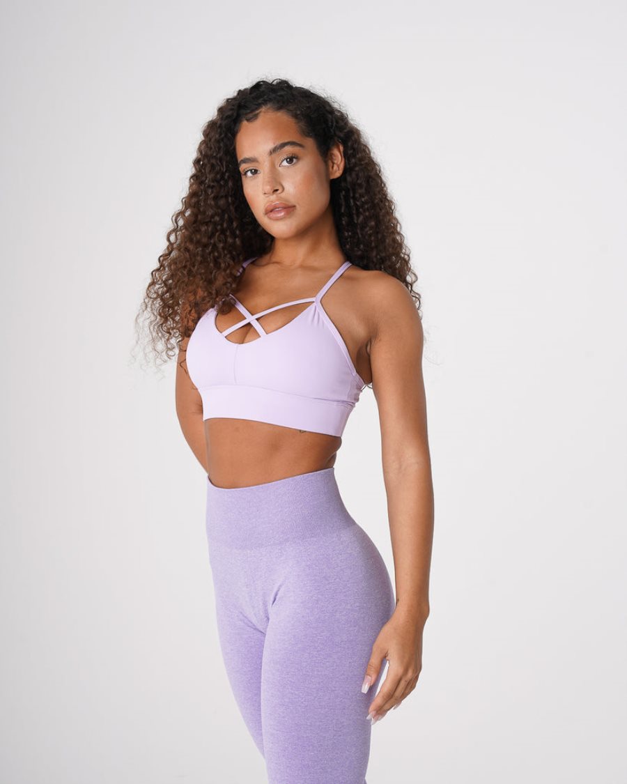 Lavender Women's NVGTN Oasis Sports Bra Dubai | WVlQNXx9