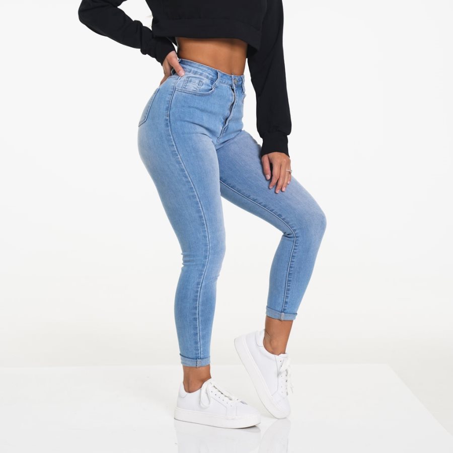 Light Blue Women's NVGTN Navishape Jeans Dubai | exDEQa1E