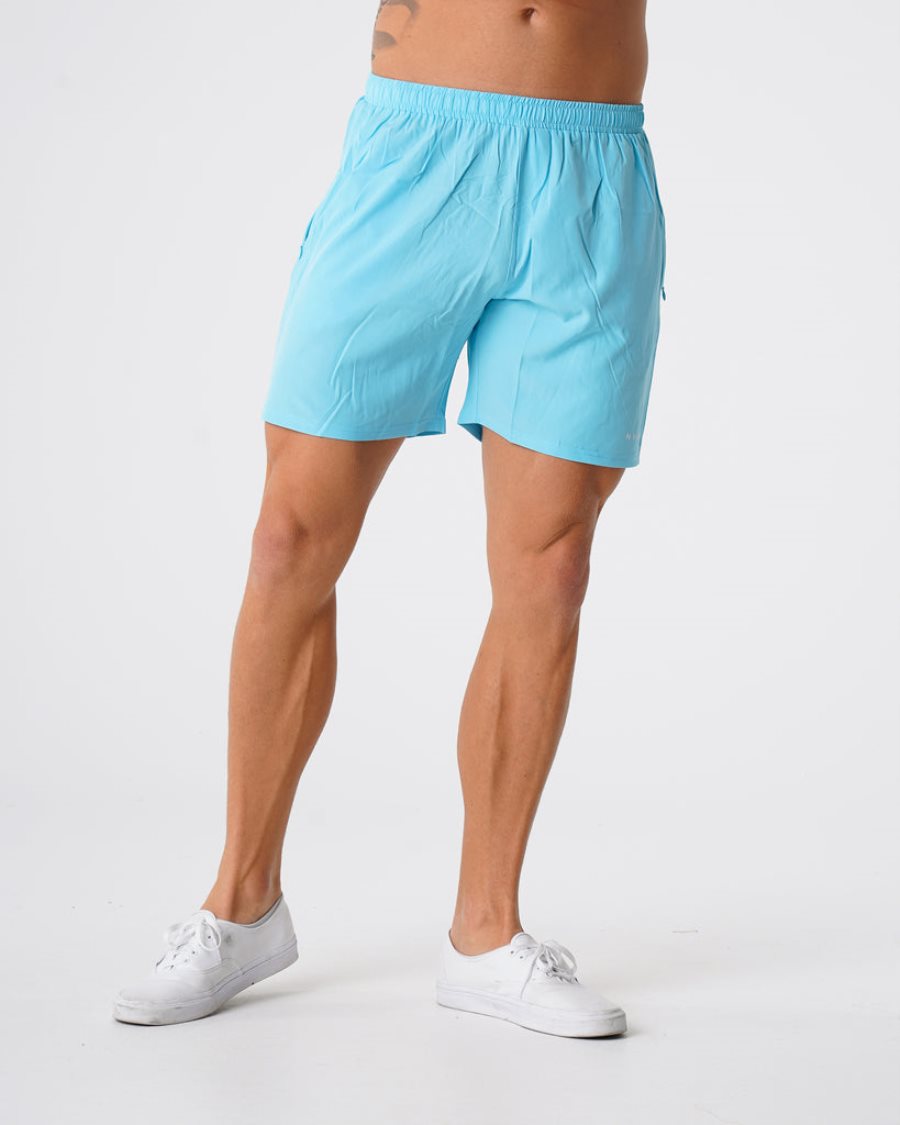 Light Turquoise Men's NVGTN Flex Shorts Dubai | NToetExi