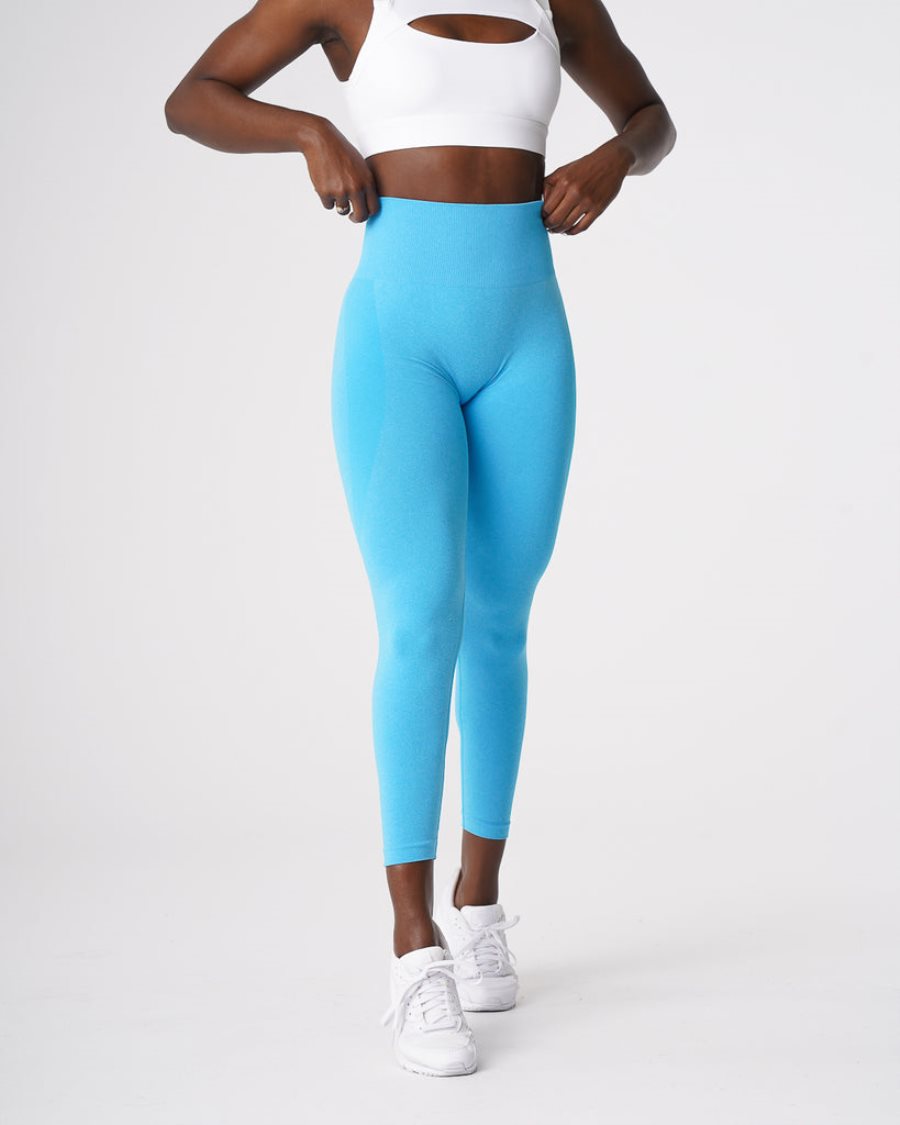 Light Turquoise Women's NVGTN Contour Seamless Leggings Dubai | diFhW3kG