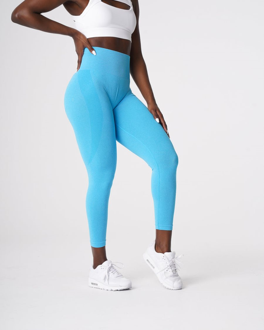 Light Turquoise Women's NVGTN Contour Seamless Leggings Dubai | diFhW3kG