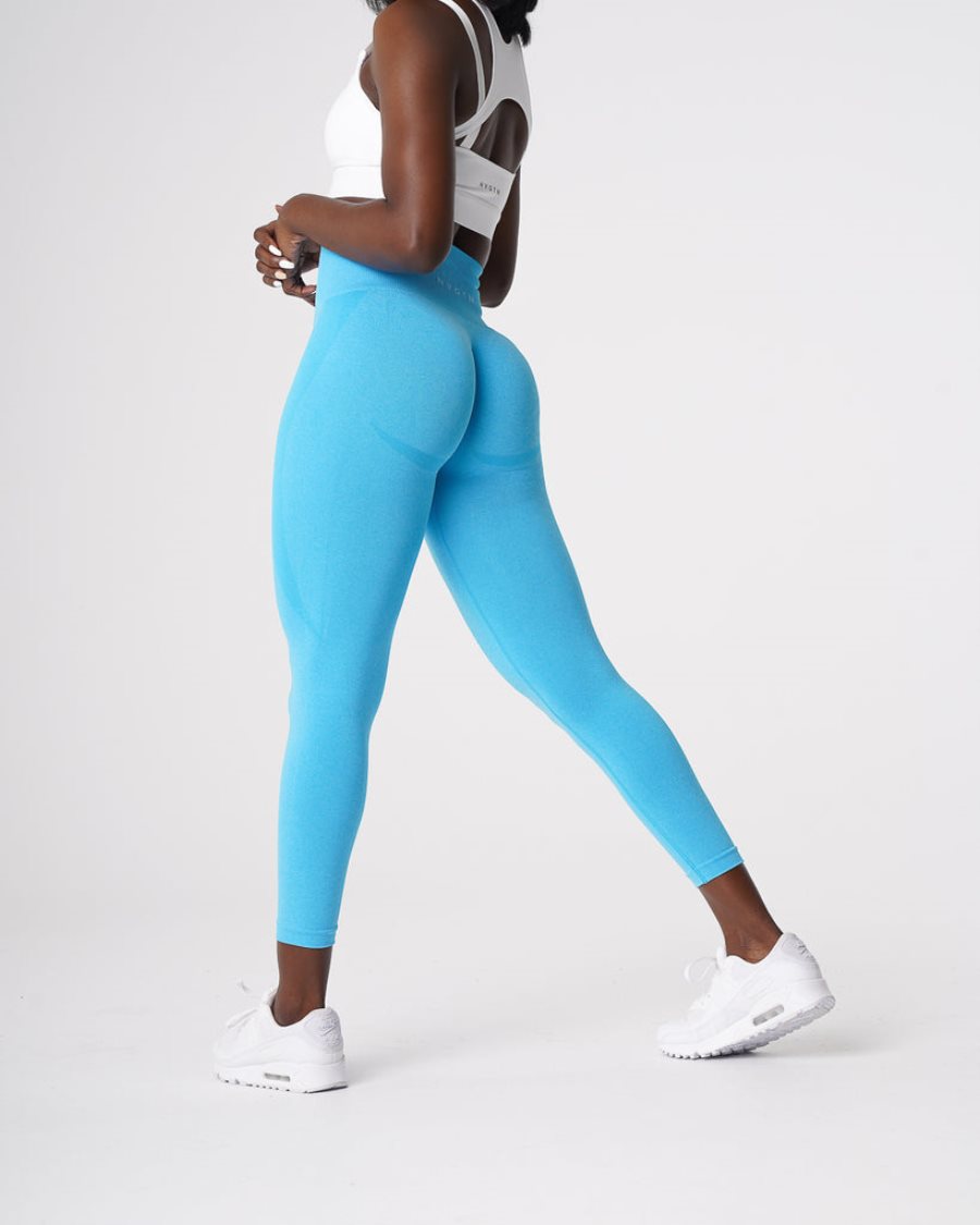 Light Turquoise Women\'s NVGTN Contour Seamless Leggings Dubai | diFhW3kG