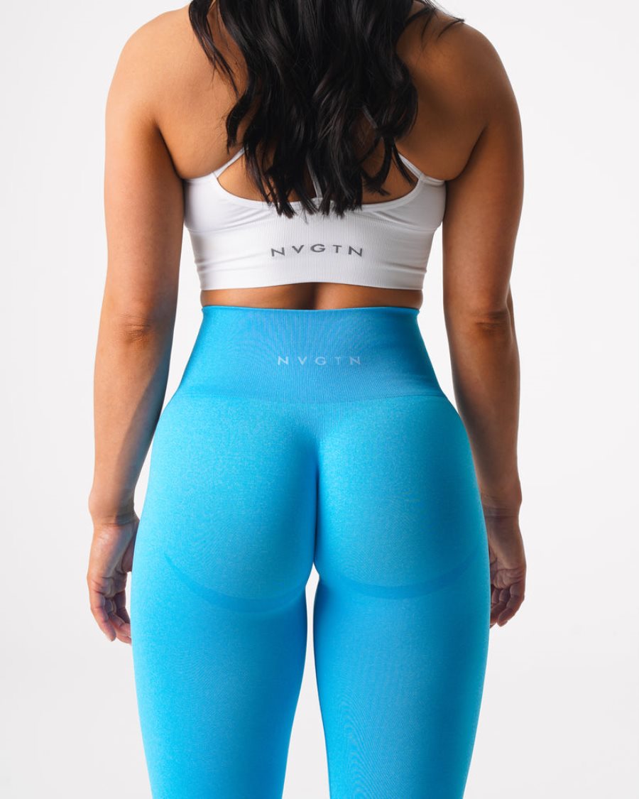 Light Turquoise Women's NVGTN Curve Seamless Leggings Dubai | y9j4uVl8