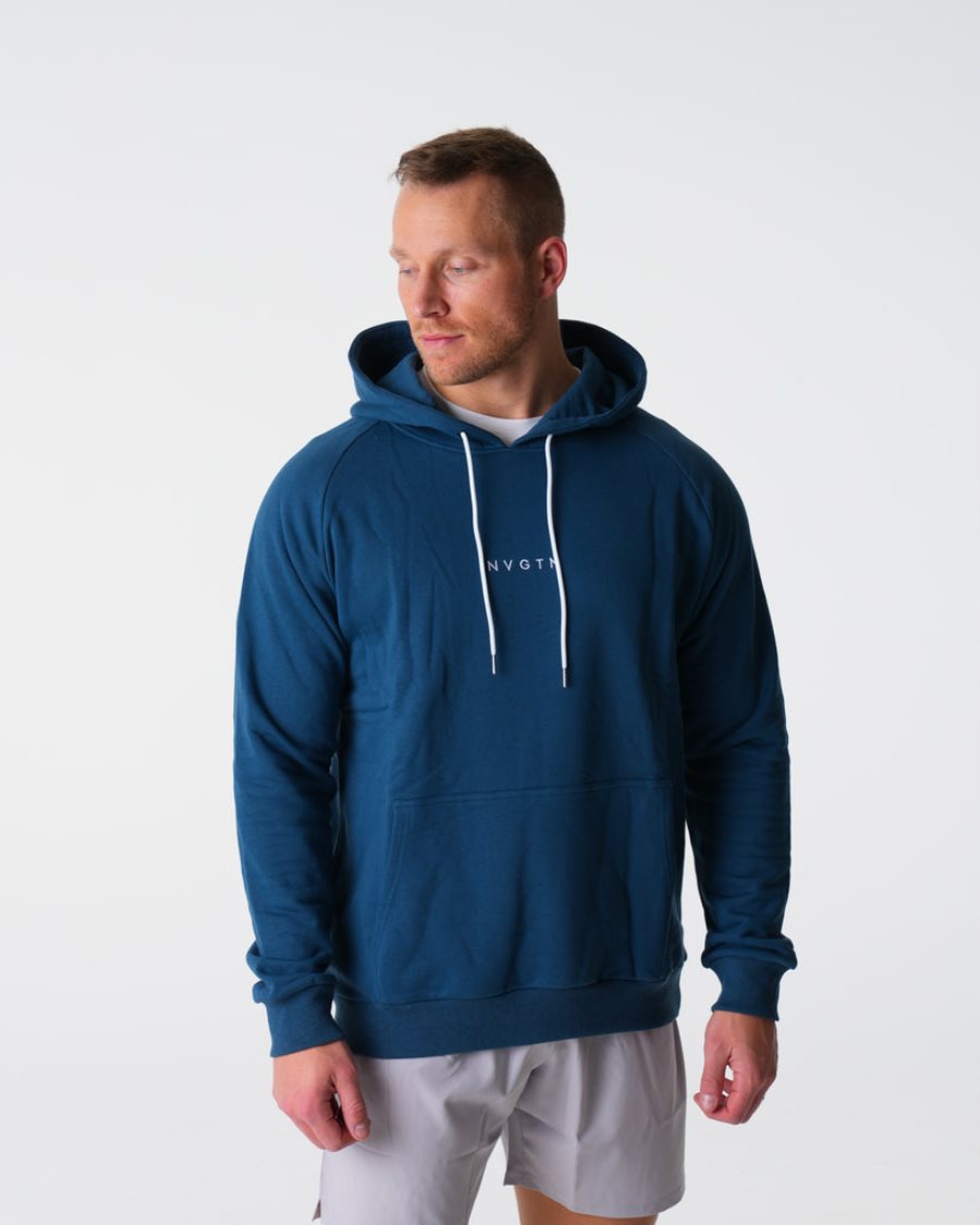 Navy Men's NVGTN Lounge Hoodie Dubai | Og01liVB