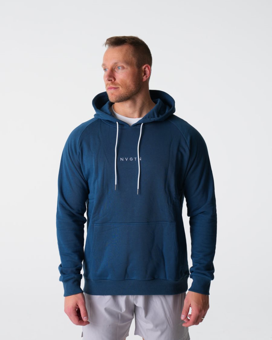 Navy Men\'s NVGTN Lounge Hoodie Dubai | Og01liVB