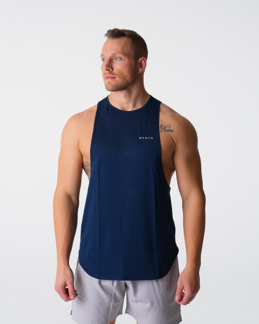 Navy Men\'s NVGTN Pulse Edge Tanks Dubai | Bhqij4Nr