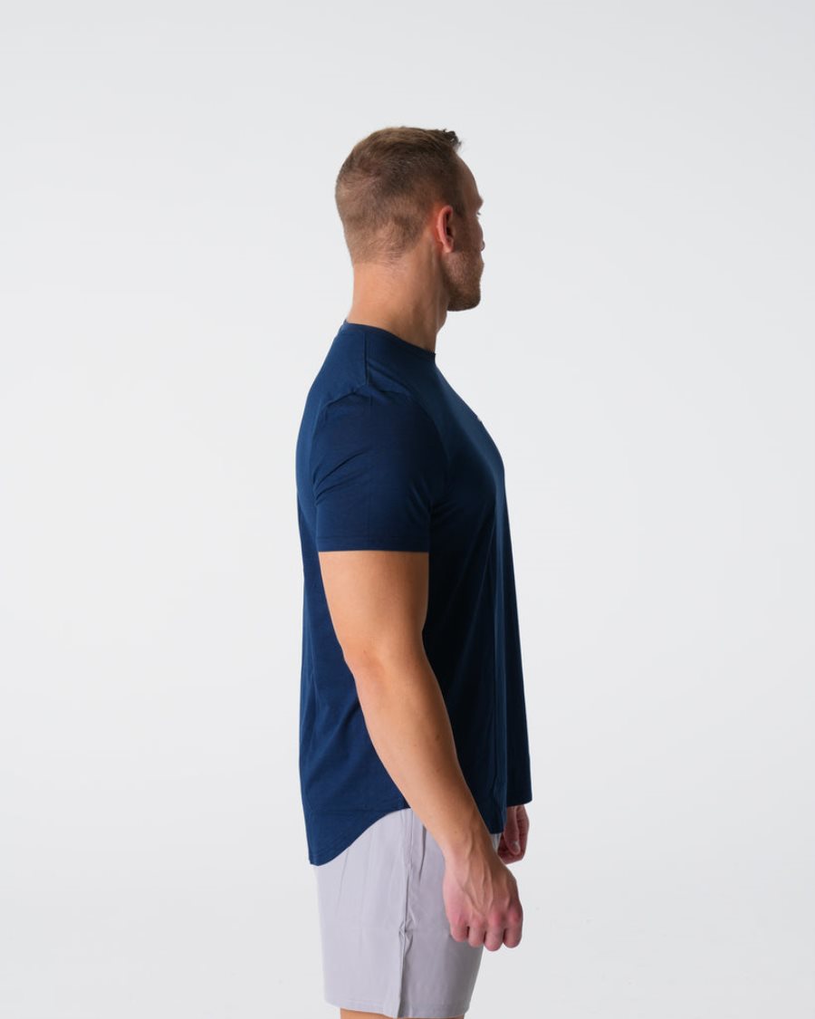 Navy Men's NVGTN Pulse Fitted T Shirts Dubai | reGA1xrl