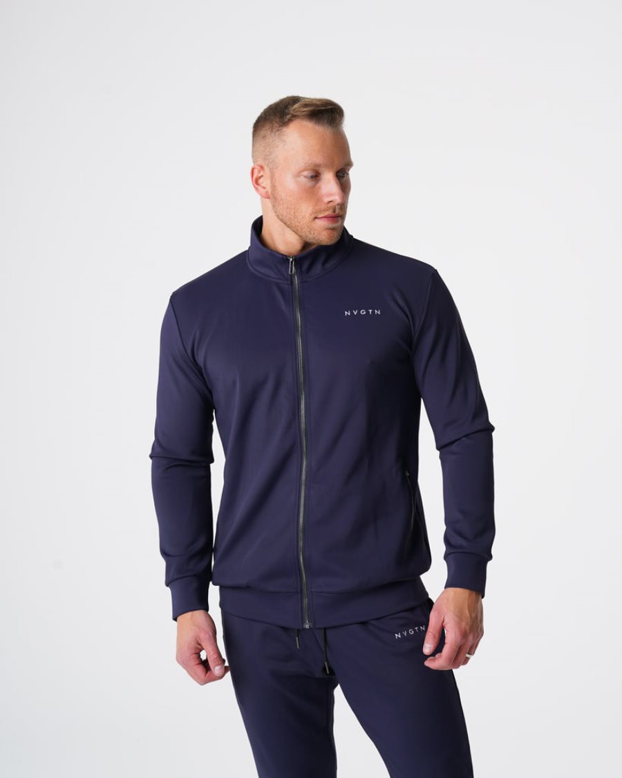 Navy Men's NVGTN Track Jackets Dubai | RH5mu69Q