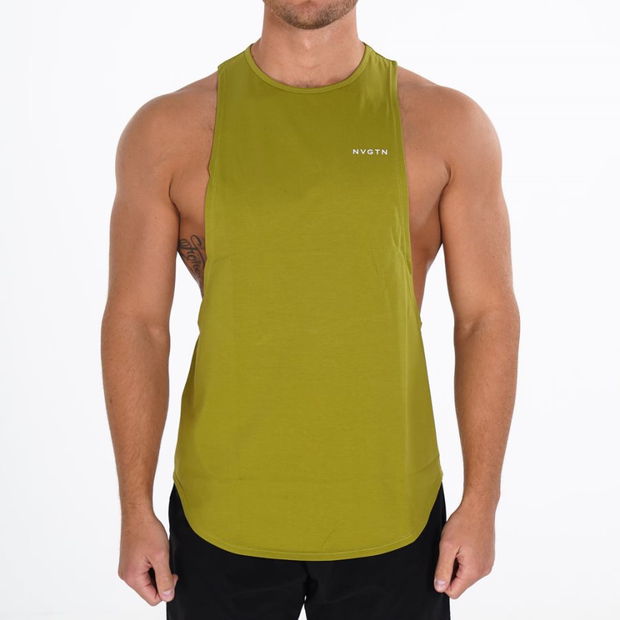 Olive Men\'s NVGTN Pulse Edge Tanks Dubai | oaqRX5aV