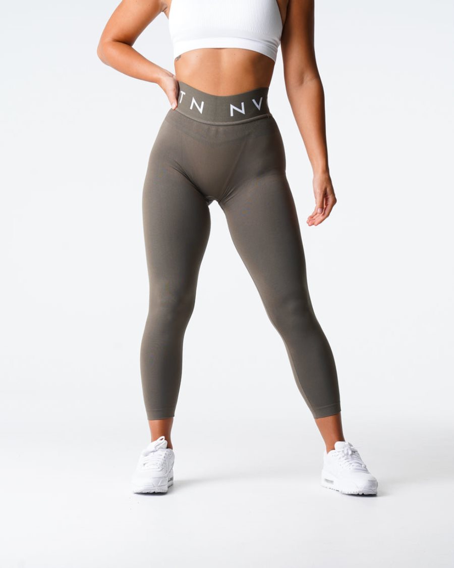 Olive Women's NVGTN Sport Seamless Leggings Dubai | yz3syVZA