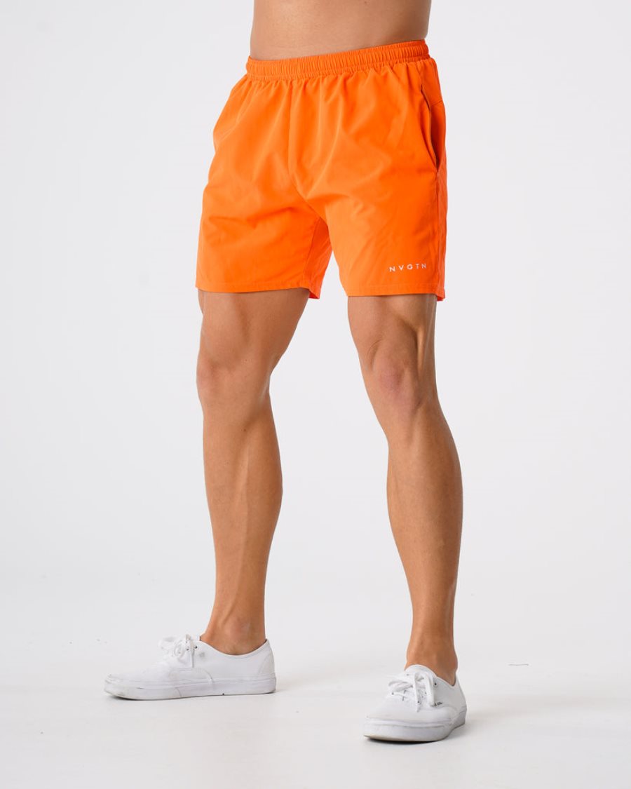 Orange Men\'s NVGTN Flex Shorts Dubai | cfjrhTZM