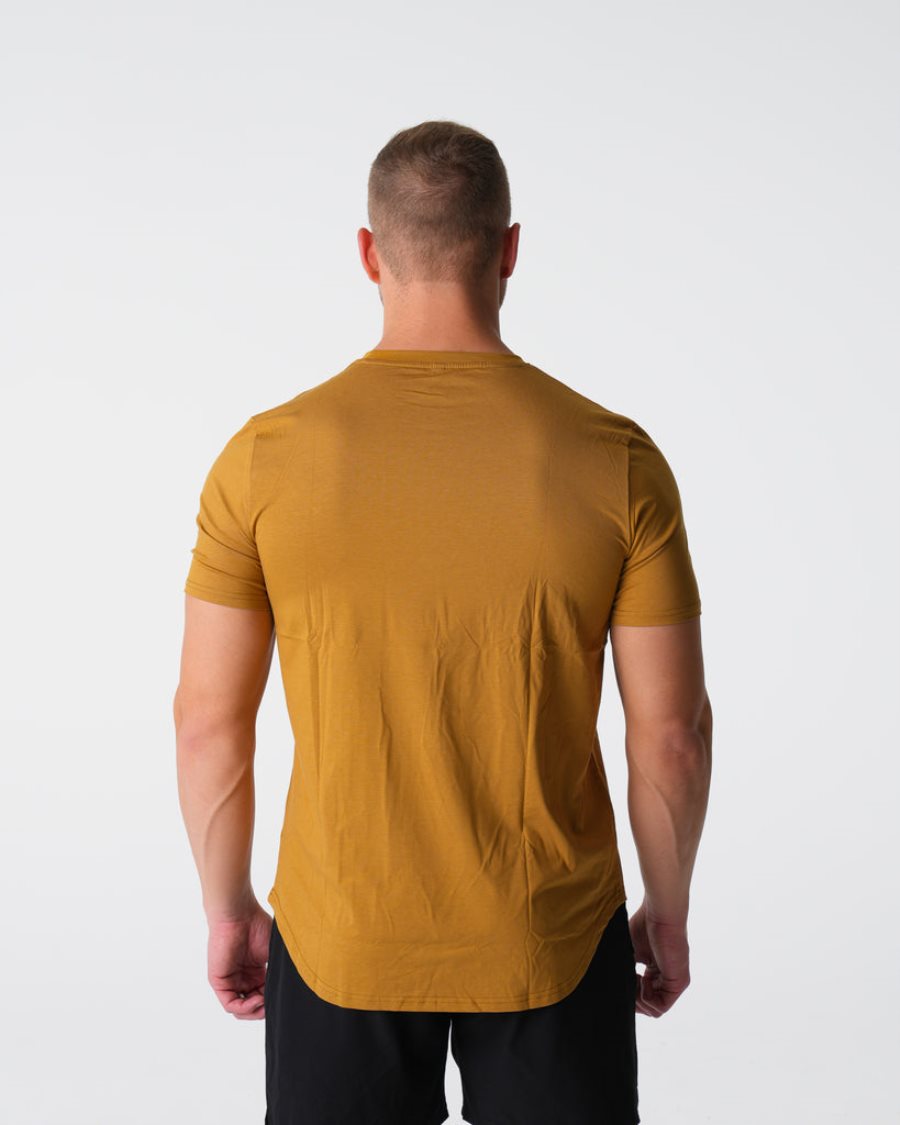 Orange Men's NVGTN Pulse Fitted T Shirts Dubai | qtwfsNAg