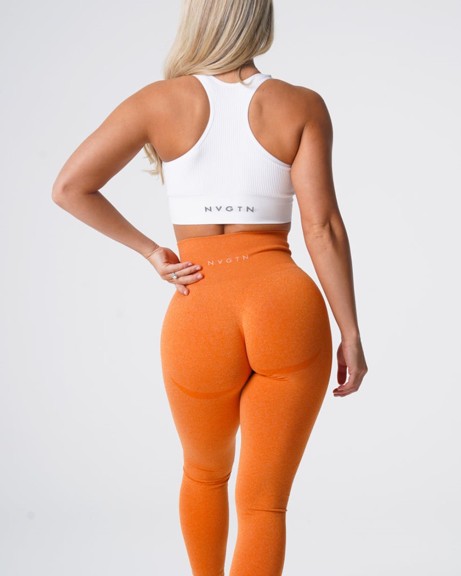 Orange Women's NVGTN Contour Seamless Leggings Dubai | neMppmtQ