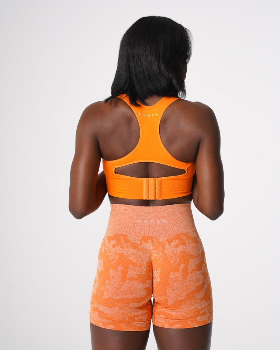 Orange Women's NVGTN Ignite Seamless Sports Bra Dubai | gfzx9juM