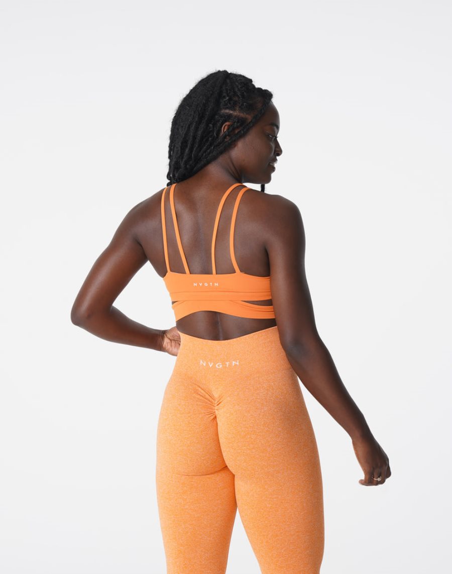 Orange Women's NVGTN Revolve Sports Bra Dubai | 6h9NUYqM