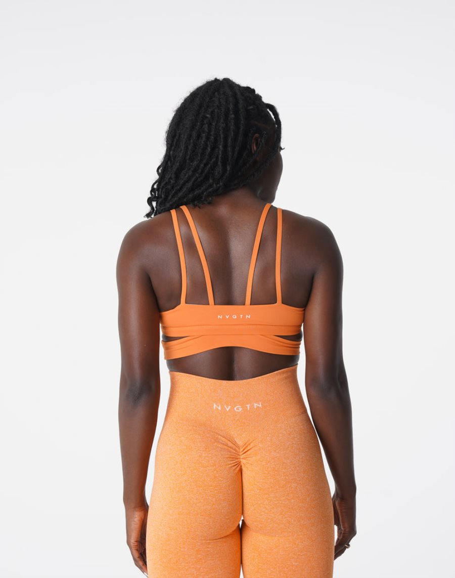 Orange Women's NVGTN Revolve Sports Bra Dubai | 6h9NUYqM