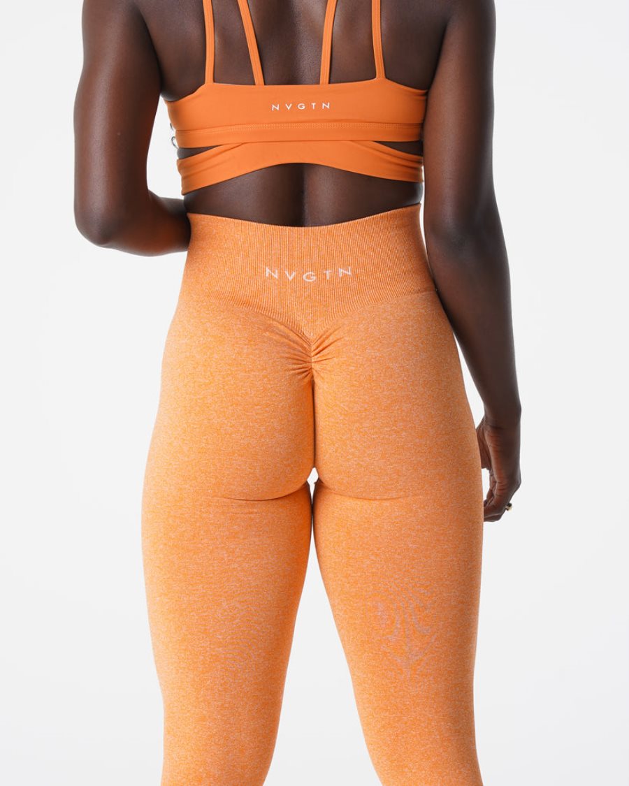 Orange Women's NVGTN Scrunch Seamless Leggings Dubai | FW0uMx5R