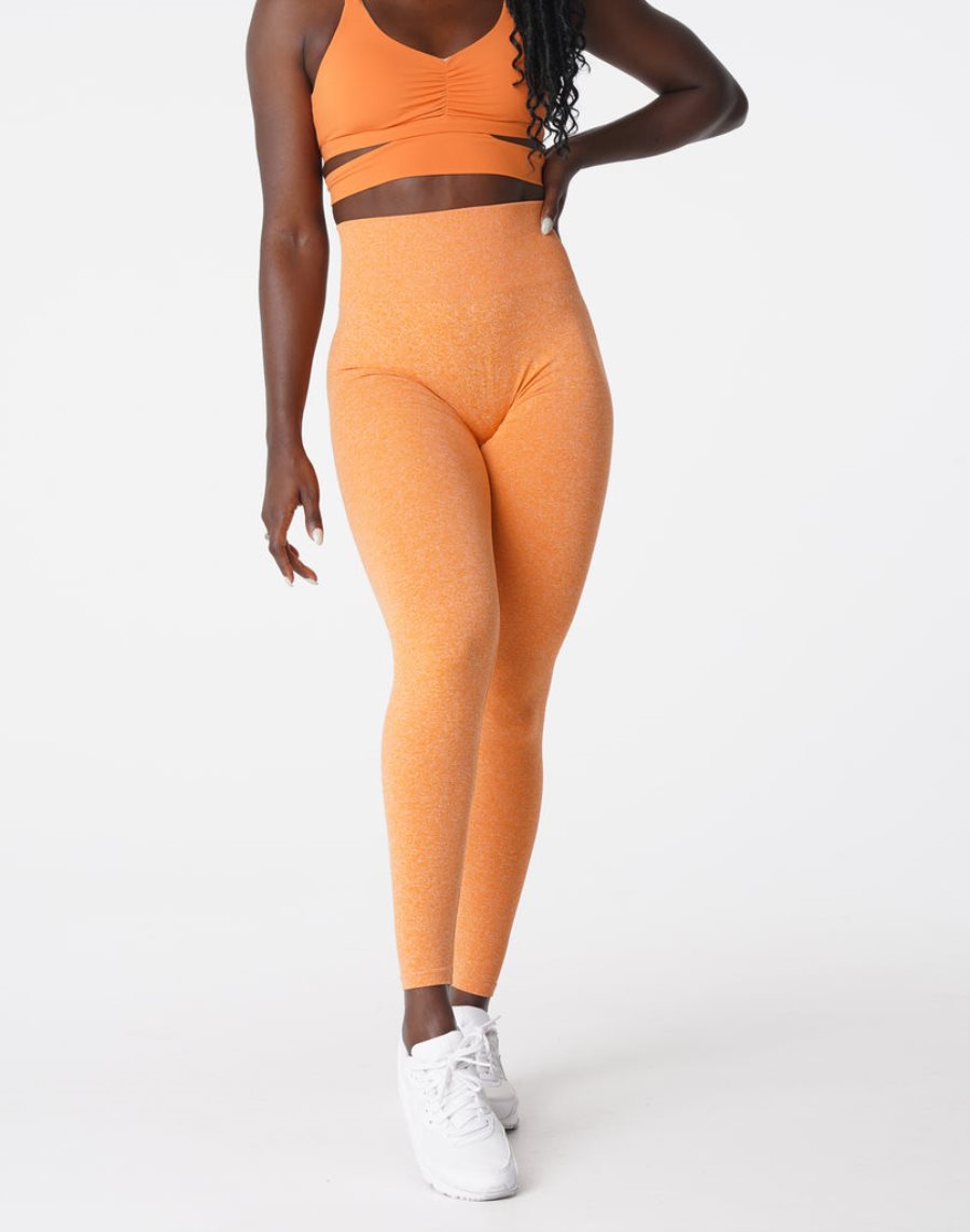 Orange Women's NVGTN Scrunch Seamless Leggings Dubai | FW0uMx5R