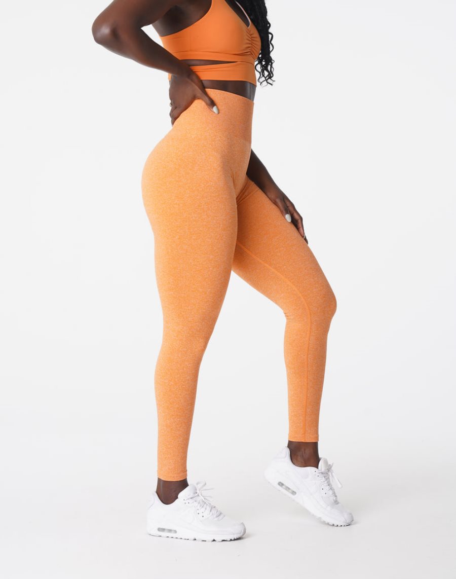 Orange Women's NVGTN Scrunch Seamless Leggings Dubai | FW0uMx5R