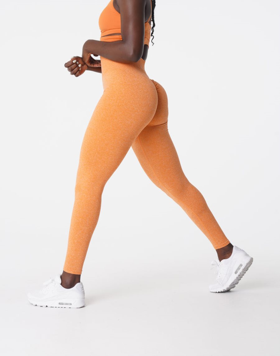 Orange Women\'s NVGTN Scrunch Seamless Leggings Dubai | FW0uMx5R