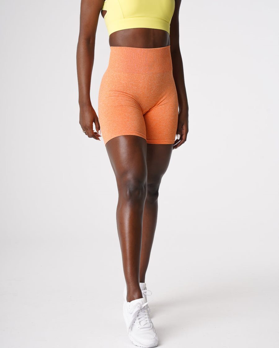 Orange Women's NVGTN Scrunch Seamless Shorts Dubai | JGeyx75b