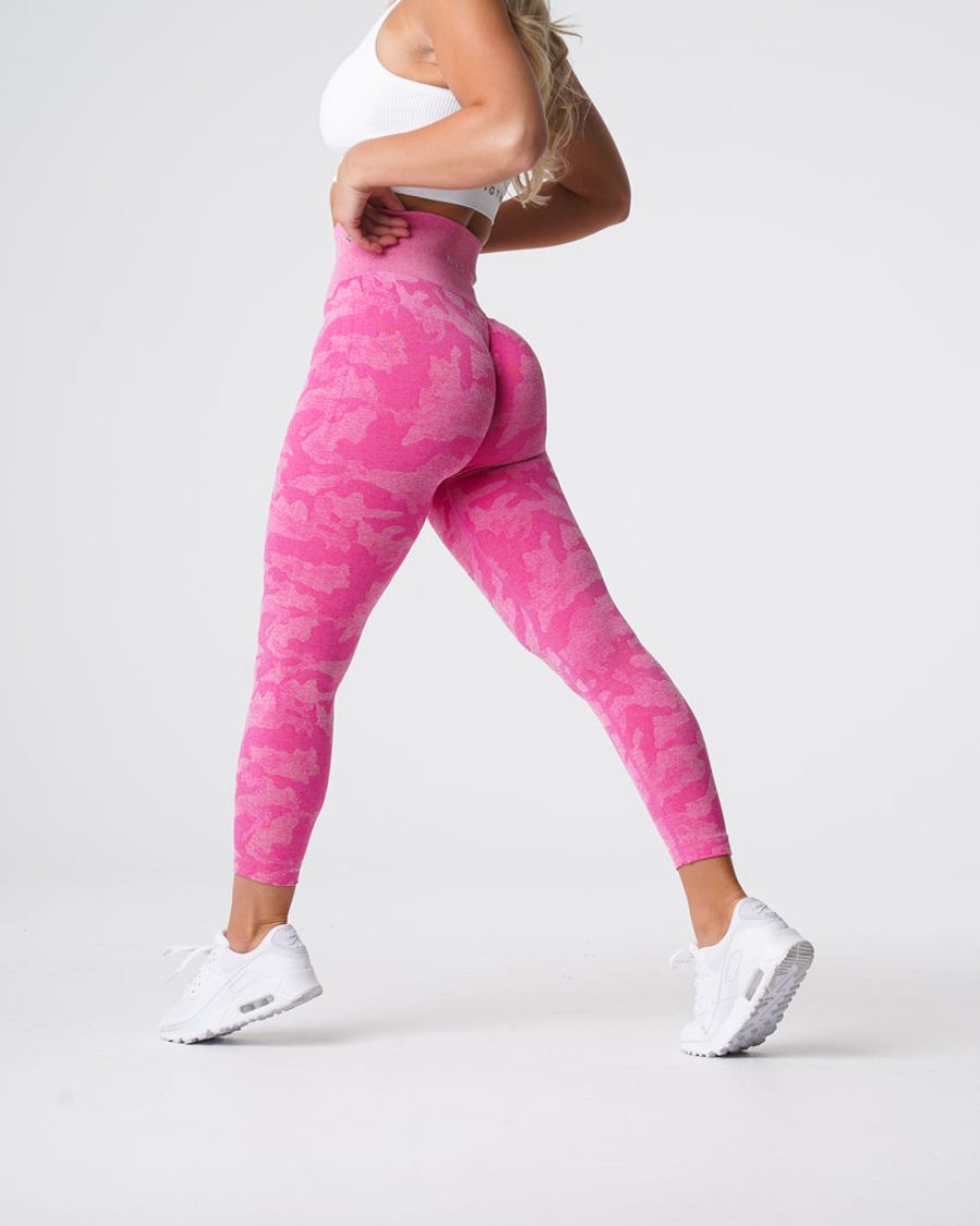 Pink Women's NVGTN Camo Seamless Leggings Dubai | 1i2GNM9F