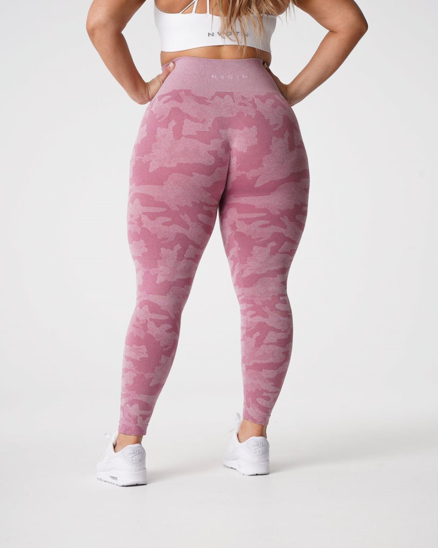 Pink Women's NVGTN Camo Seamless Leggings Dubai | sx6aW7K1