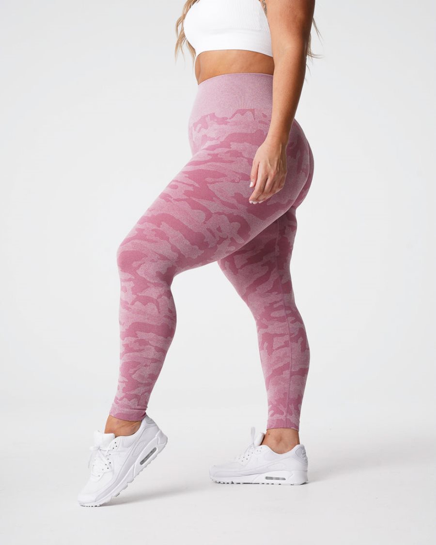 Pink Women's NVGTN Camo Seamless Leggings Dubai | sx6aW7K1