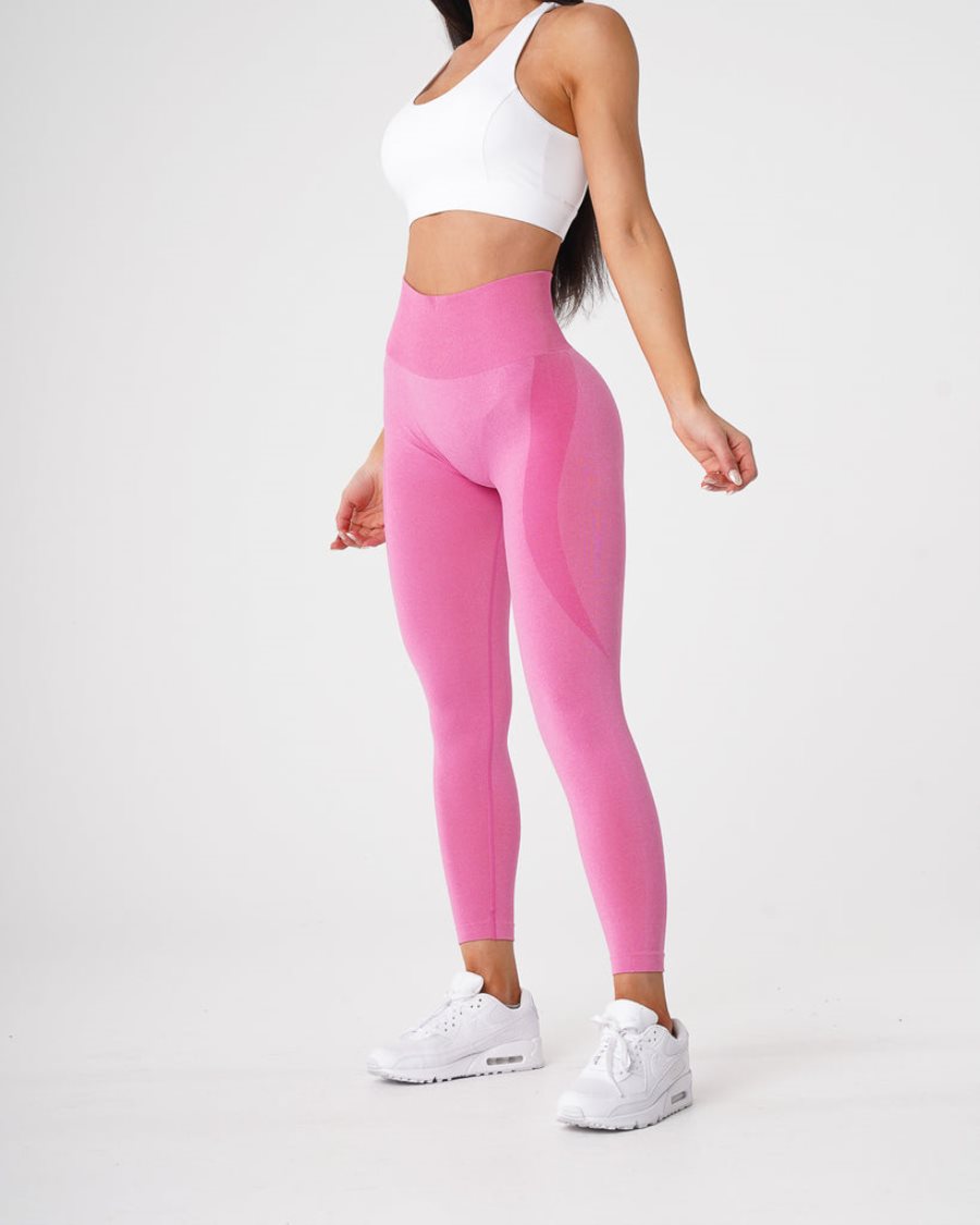 Pink Women\'s NVGTN Contour Seamless Leggings Dubai | F474WJGY