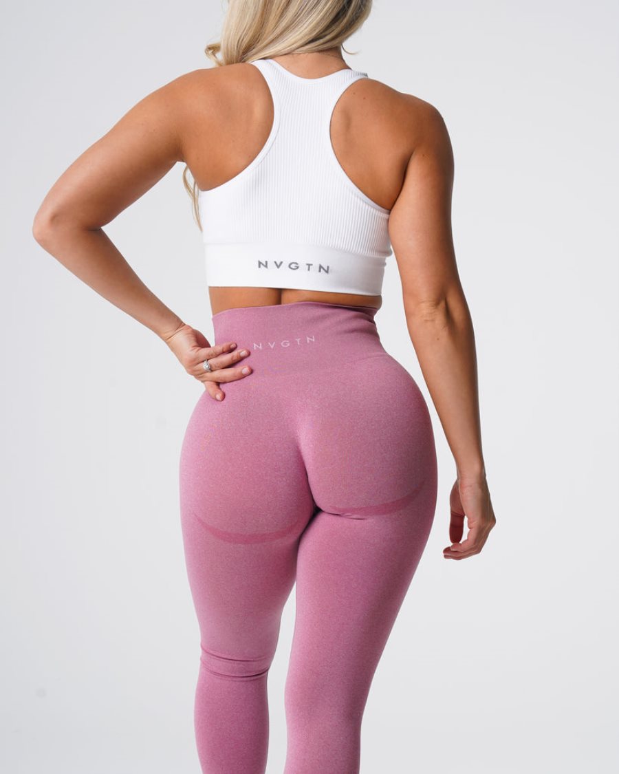 Pink Women's NVGTN Contour Seamless Leggings Dubai | kmI88sCZ