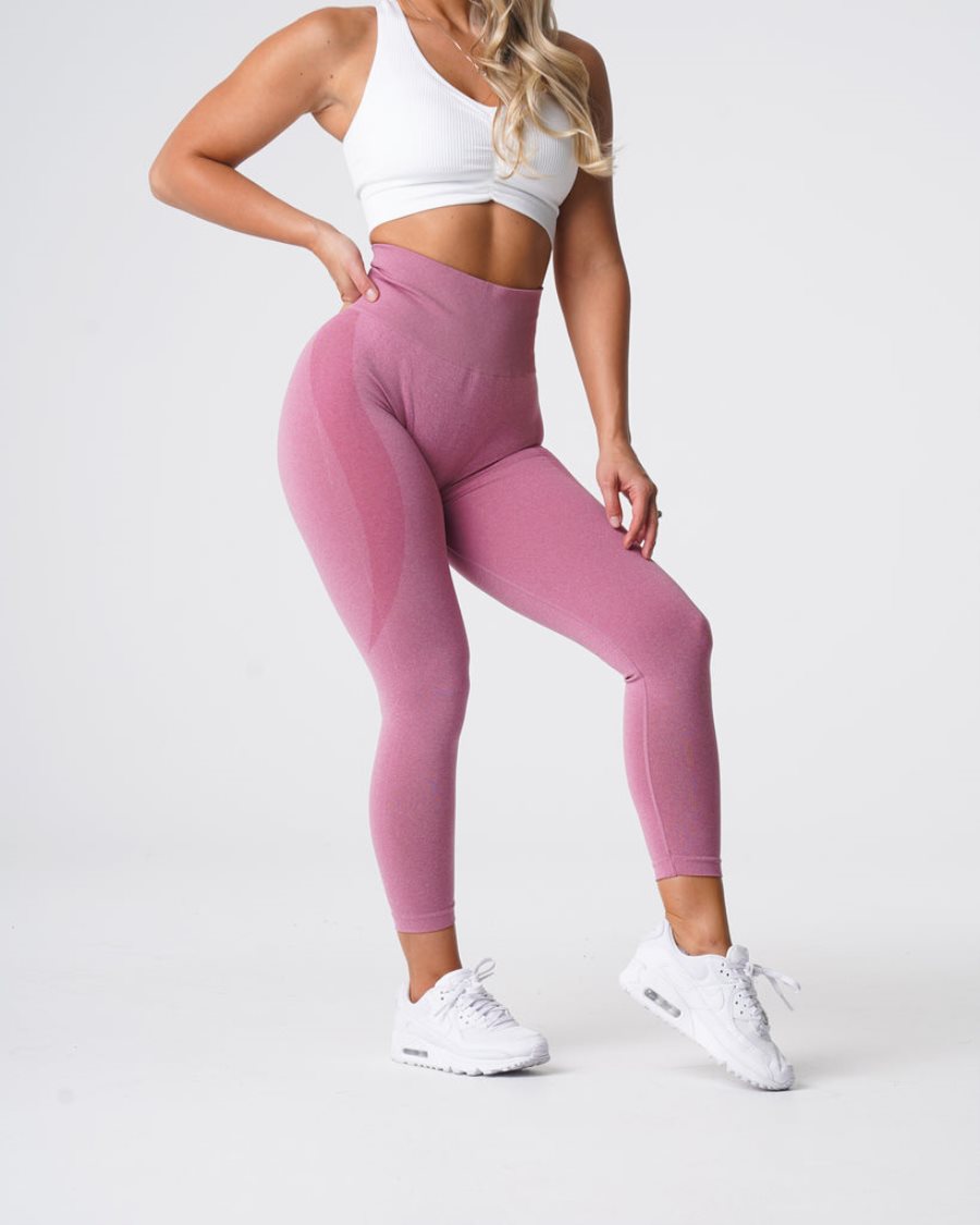 Pink Women's NVGTN Contour Seamless Leggings Dubai | kmI88sCZ