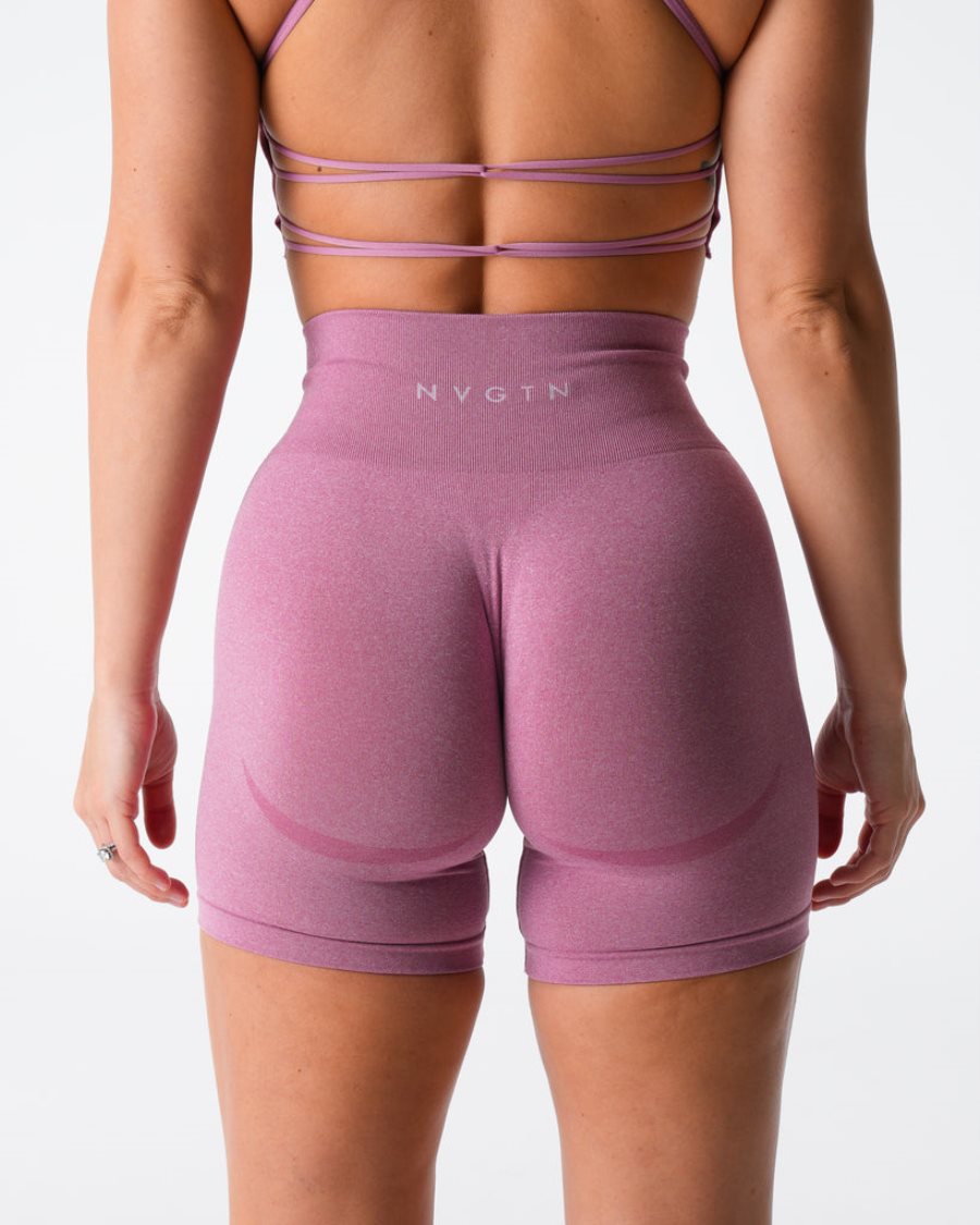 Pink Women's NVGTN Contour Seamless Shorts Dubai | 705LNCMD