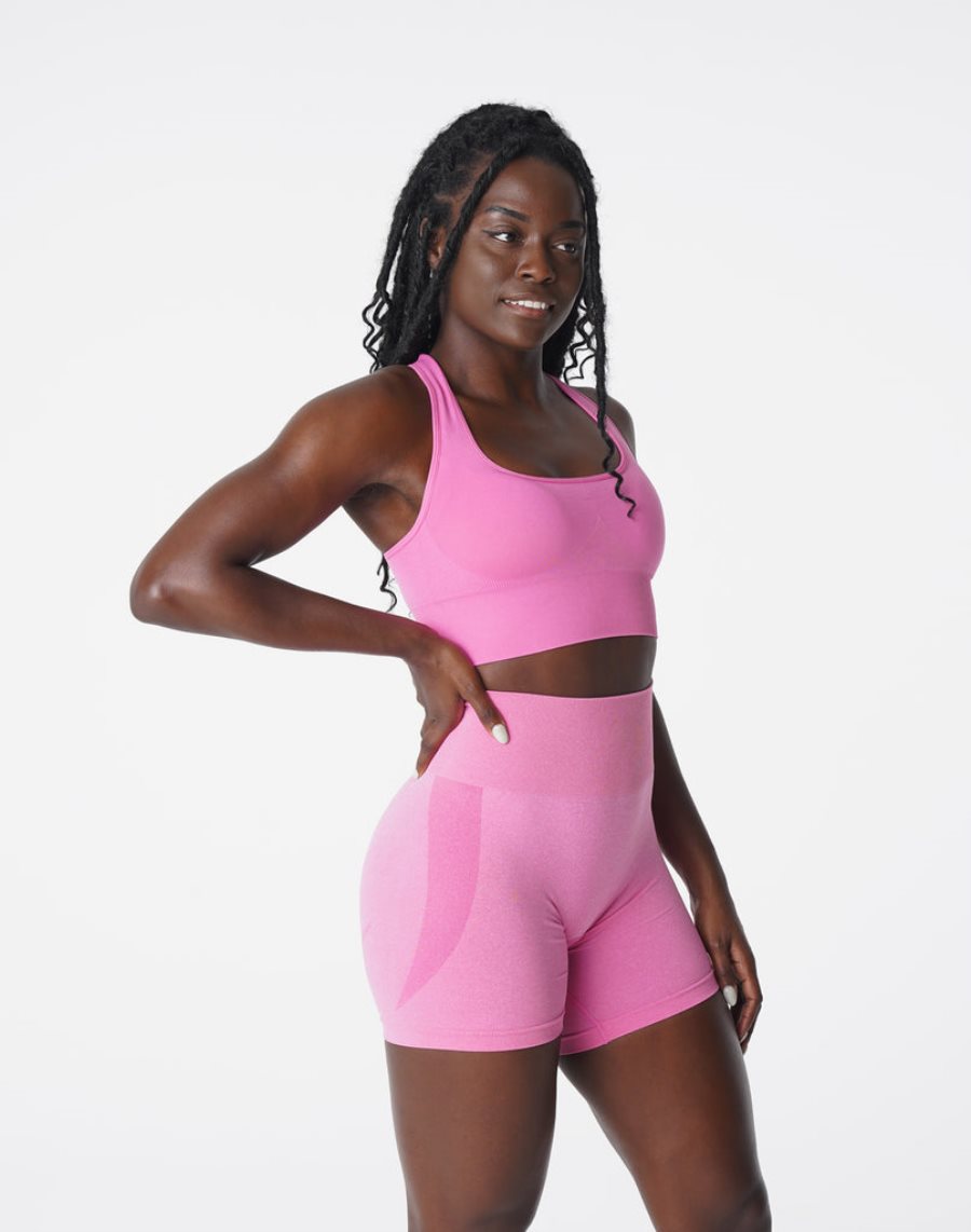 Pink Women's NVGTN Ignite Seamless Sports Bra Dubai | 9Q8eJrYx