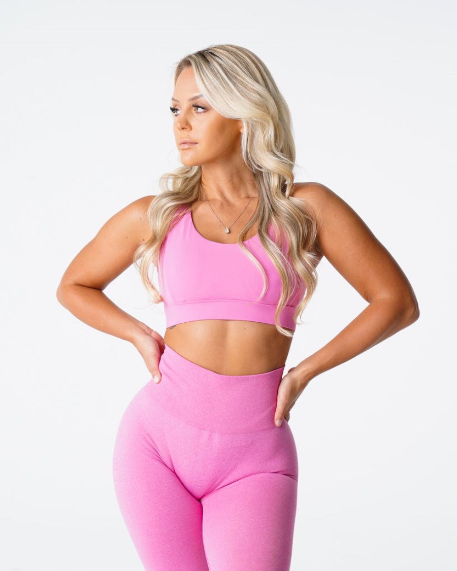 Pink Women's NVGTN Reveal Sports Bra Dubai | 6cbPwnQz