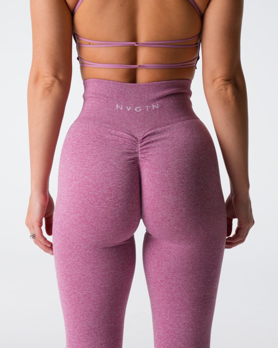 Pink Women's NVGTN Scrunch Seamless Leggings Dubai | c93D7YAL