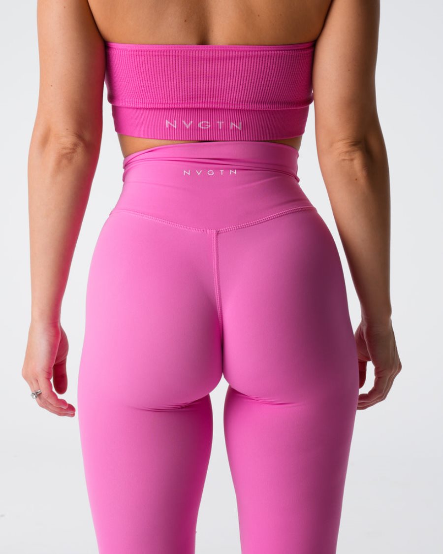 Pink Women's NVGTN Signature 2.0 Leggings Dubai | D3ZsmORt