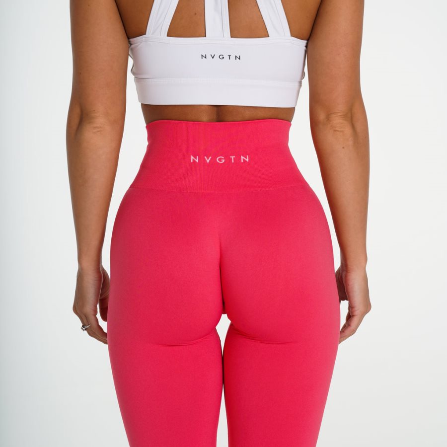 Pink Women's NVGTN Solid Seamless Leggings Dubai | ywLdoXmF