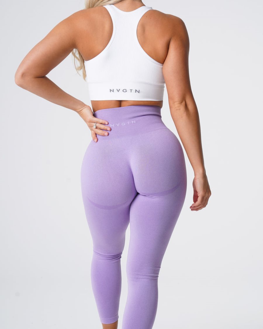 Purple Women's NVGTN Contour Seamless Leggings Dubai | GxEGXKSz