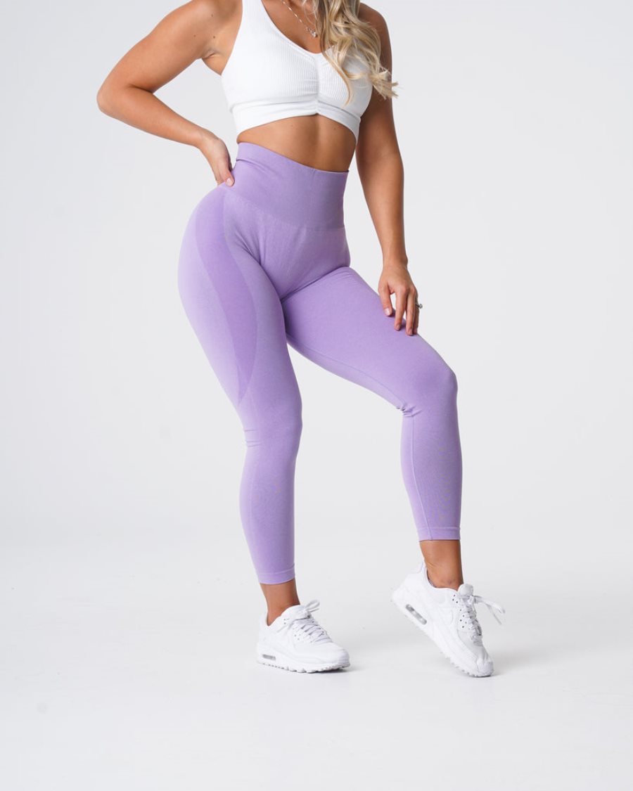 Purple Women's NVGTN Contour Seamless Leggings Dubai | GxEGXKSz