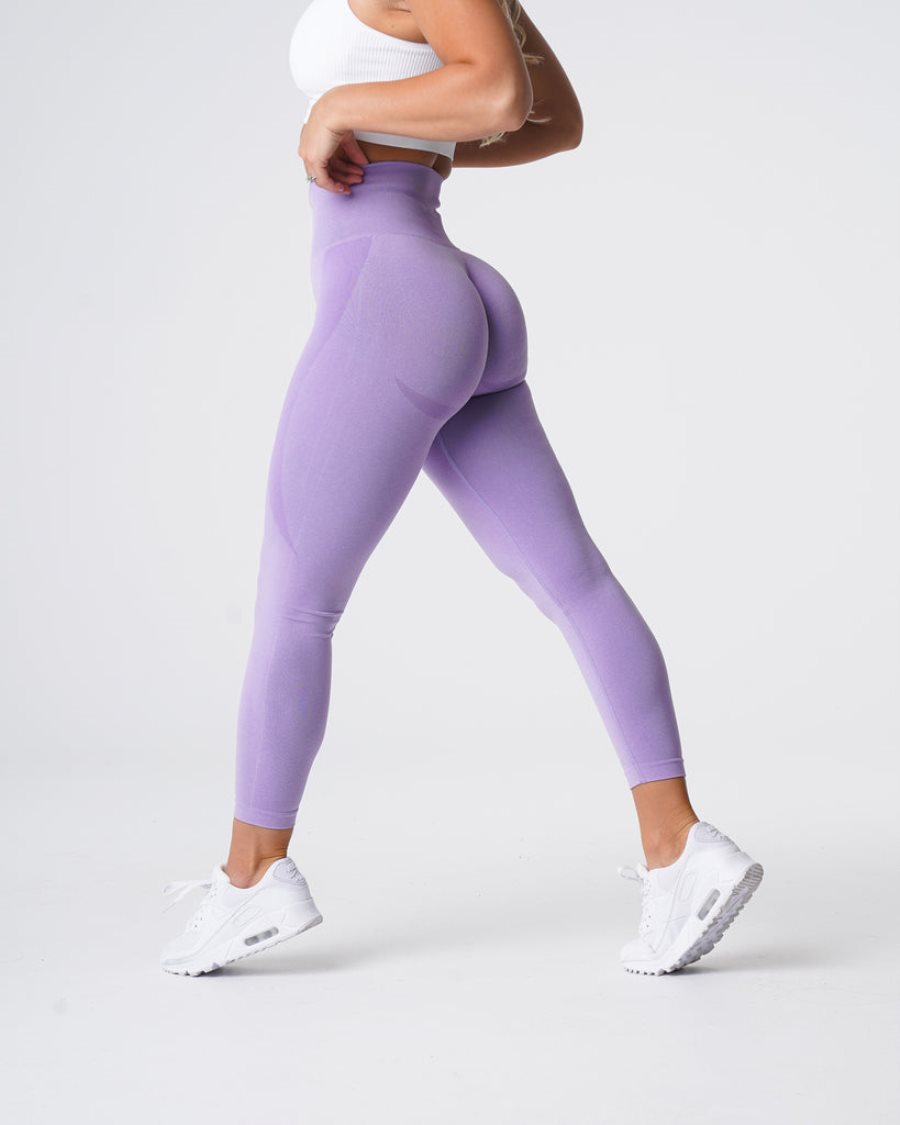 Purple Women's NVGTN Contour Seamless Leggings Dubai | GxEGXKSz