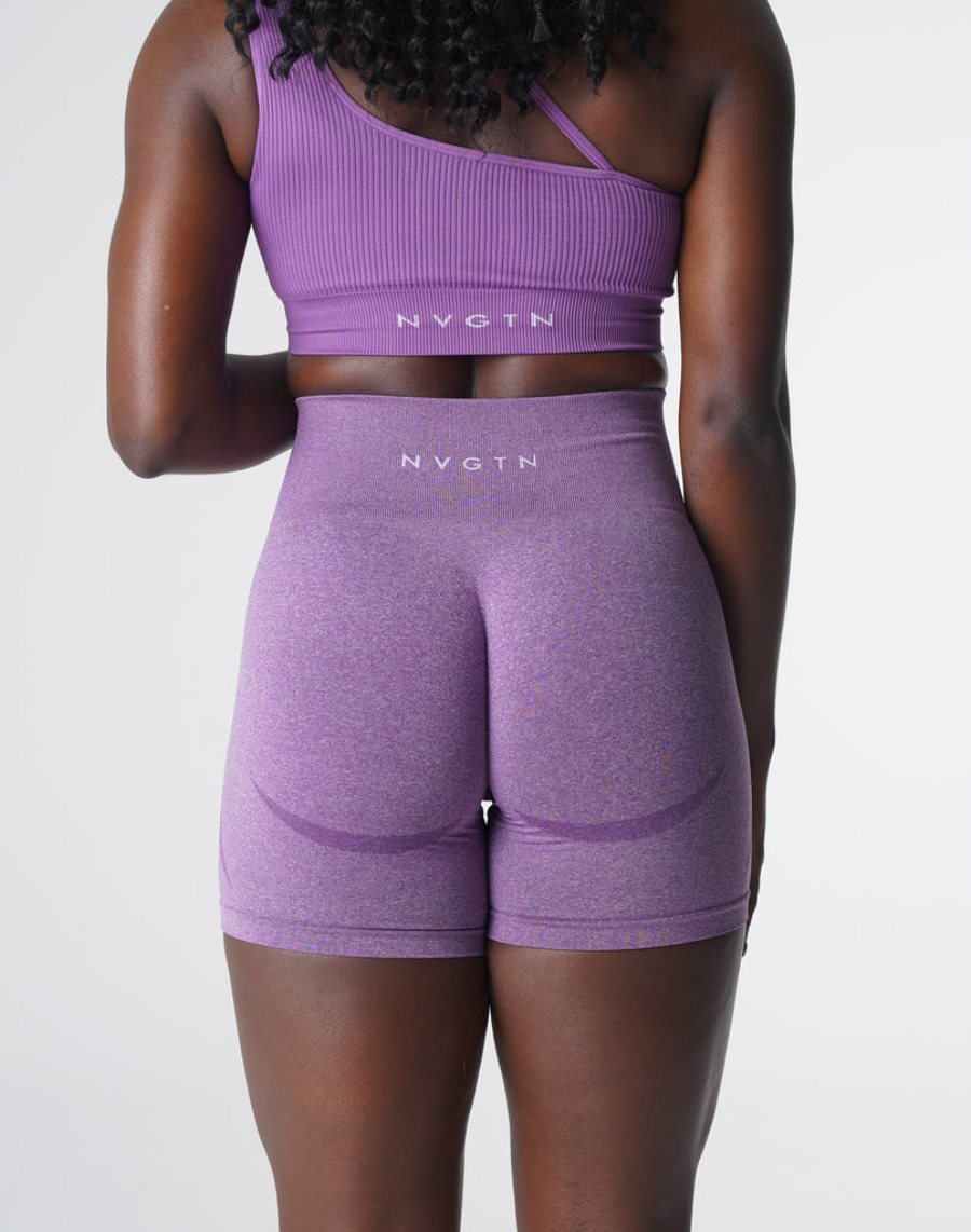 Purple Women's NVGTN Contour Seamless Shorts Dubai | aqLwSOyh