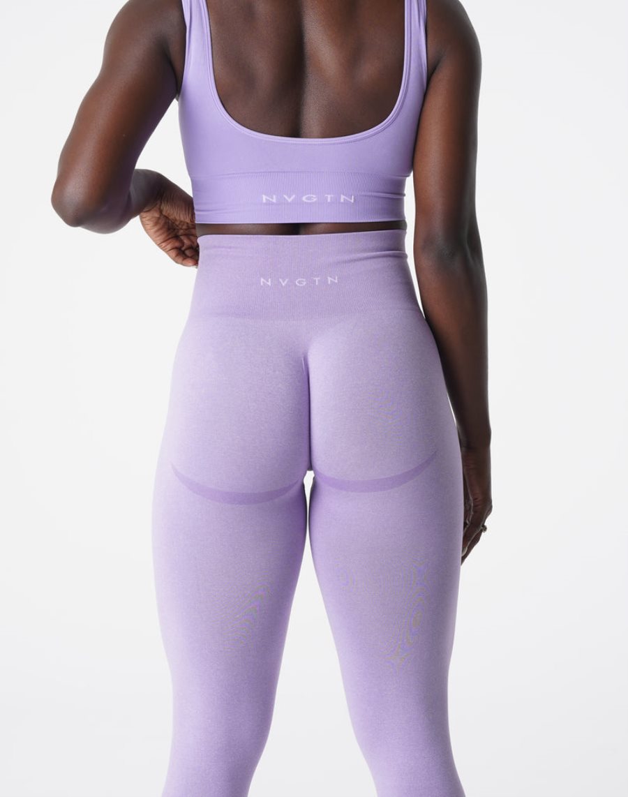 Purple Women's NVGTN Curve Seamless Leggings Dubai | A0jpfwK9