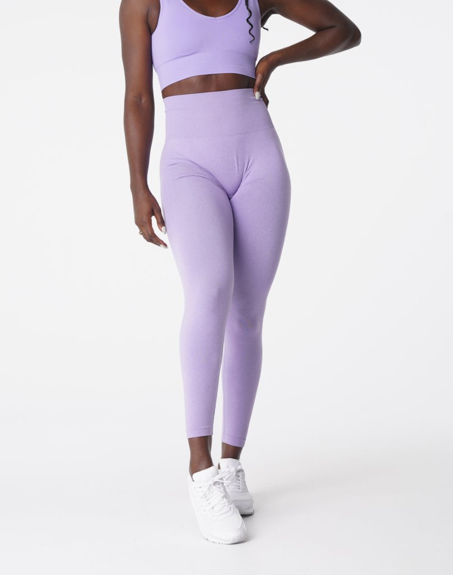 Purple Women's NVGTN Curve Seamless Leggings Dubai | A0jpfwK9